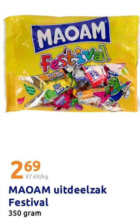 Promotie: MAOAM uitdeelzak Festival