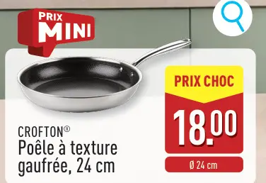 Offre: Poêle à texture gaufrée