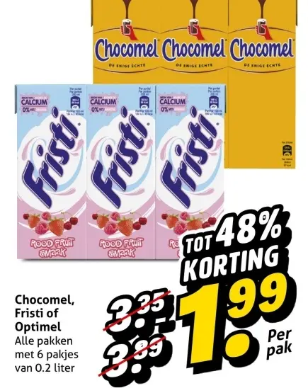 Aanbieding: Chocomel, Fristi of Optimel