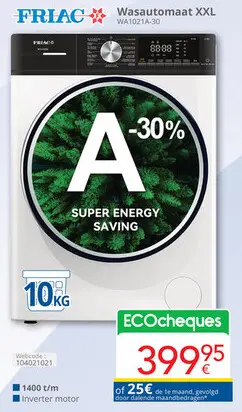 Promotie: Wasautomaat XXL