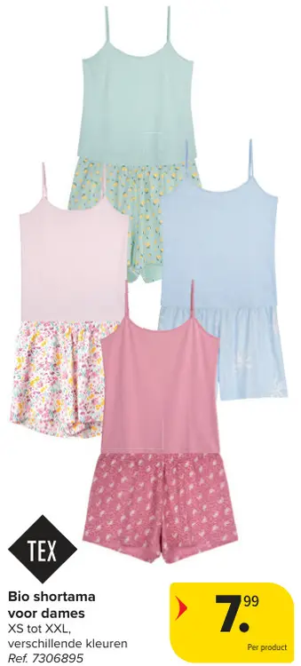 Promotie: Bio shortama voor dames