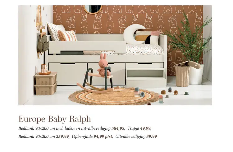 Aanbieding: Europe Baby Ralph bedbank 90 x 200 cm