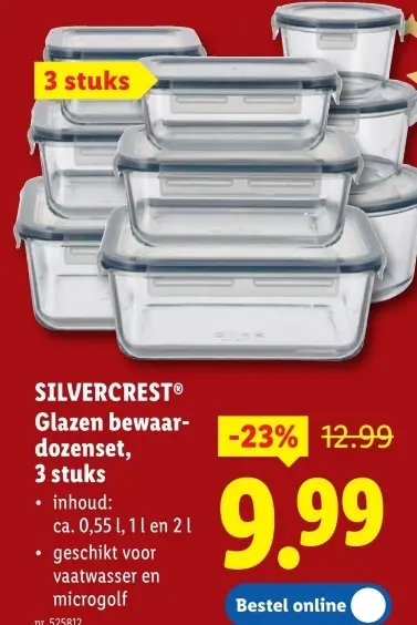 Promotie: Glazen bewaardozen