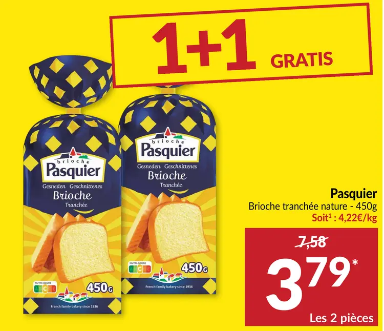 Offre: Brioche tranchée nature