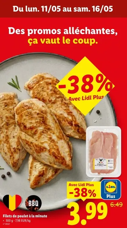 Offre: Filets de poulet à la minute