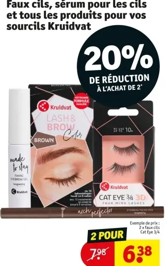 Offre: Faux cils, sérum pour les cils