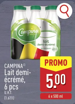 Offre: Lait demi-écrémé