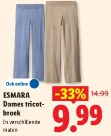 Aanbieding: Dames tricot-broek