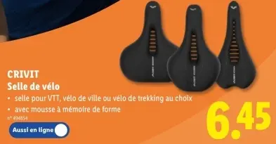 Offre: Selle de vélo