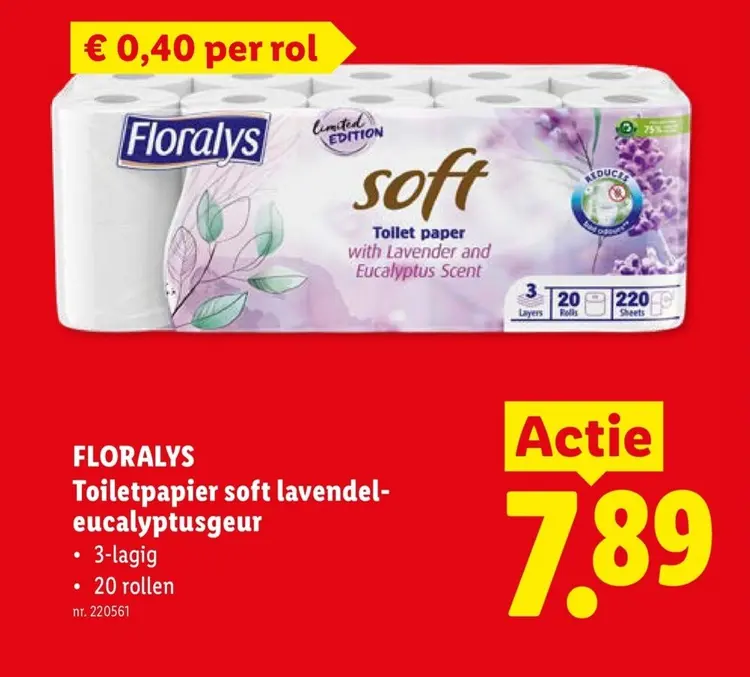 Promotie: Toiletpapier soft lavendel-eucalyptusgeur