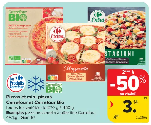 Offre: Pizzas et mini-pizzas