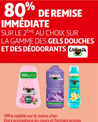 Promotie: La gamme des gels douches et des déodorants Ushuaïa