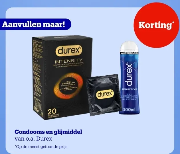 Aanbieding: Condooms en glijmiddel