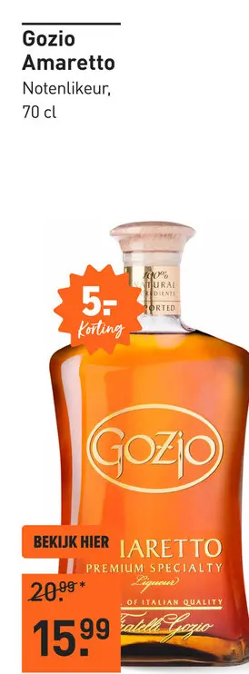Aanbieding: Gozio Amaretto 70CL