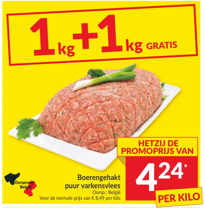 Promotie: Boerengehakt puur varkensvlees