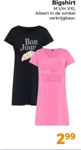Aanbieding: Bigshirt