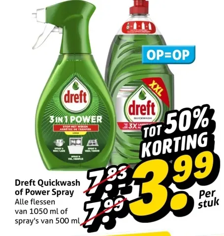Aanbieding: Dreft Quickwash of Power Spray