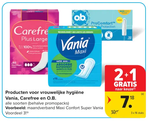 Promotie: Producten voor vrouwelijke hygiëne
