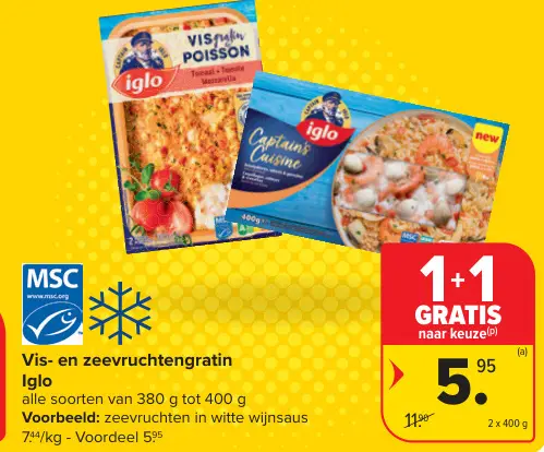 Promotie: Vis- en zeevruchtengratin