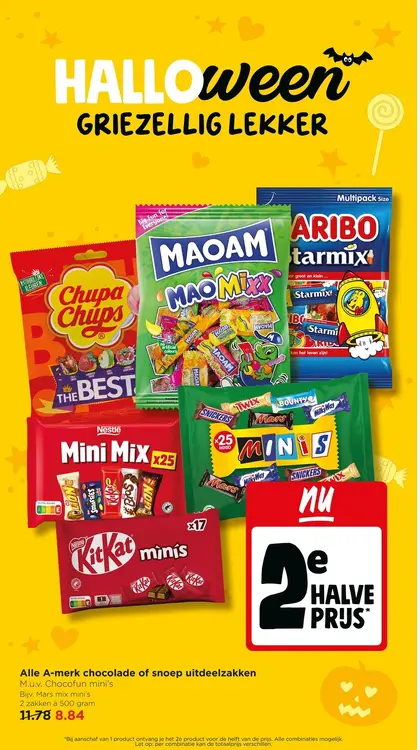 Aanbieding: Alle A-merk chocolade of snoep uitdeelzakken