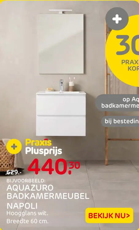 Aanbieding: Aquazuro badkamermeubel napoli