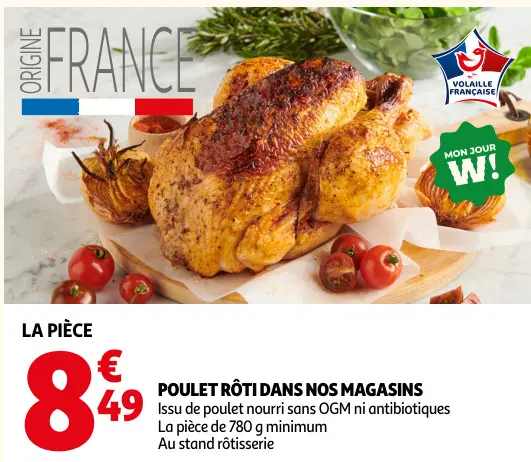 Promotie: Poulet rôti dans nos magasins