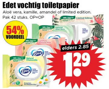 Aanbieding: Edet vochtig toiletpapier