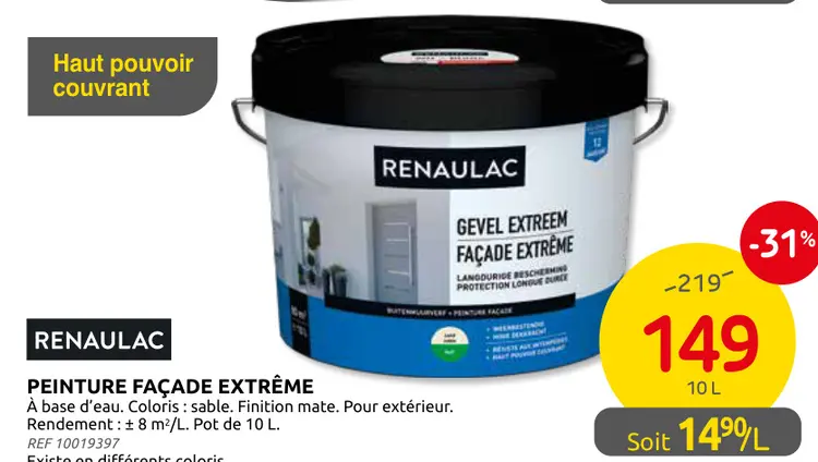 Promotie: Peinture façade extrême