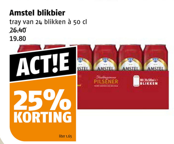 Aanbieding: Amstel blikbier 