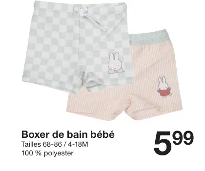 Offre: Boxer de bain bébé