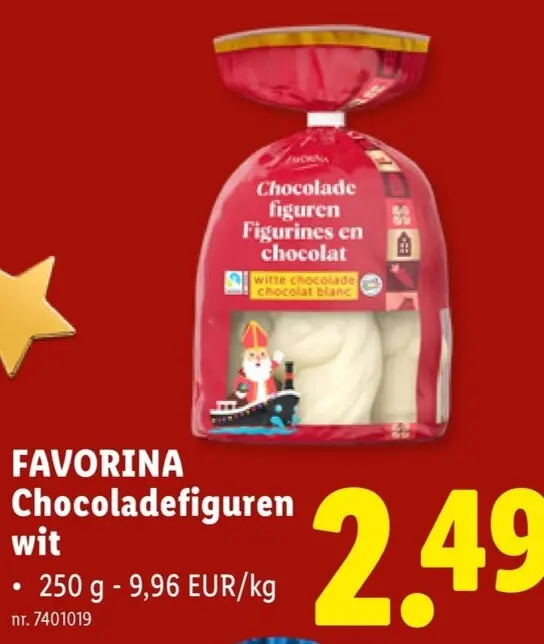 Promotie: Favorina Chocoladefiguren wit