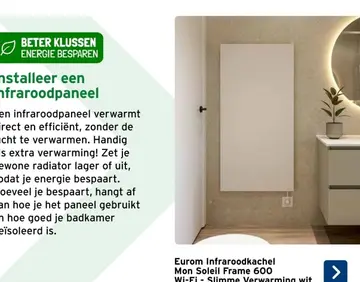 Aanbieding: Eurom Infraroodkachel Mon Soleil Frame 600 Wi