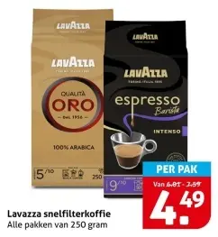 Aanbieding: Lavazza snelfilterkoffie