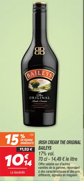 Offre: Irish cream the original