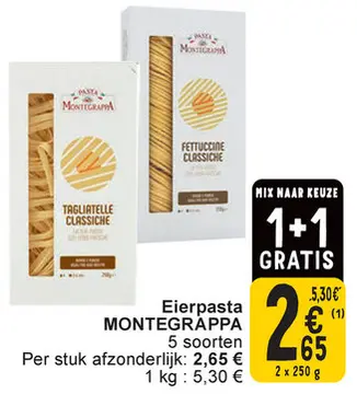 Aanbieding: Eierpasta MONTEGRAPPA