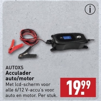 Aanbieding: AUTOXS Acculader auto / motor