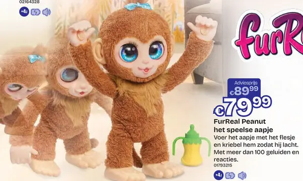 Aanbieding: FurReal Peanut het speelse aapje