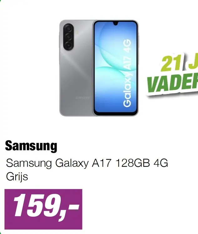 Aanbieding: Samsung Galaxy A17 128GB 4G Grijs