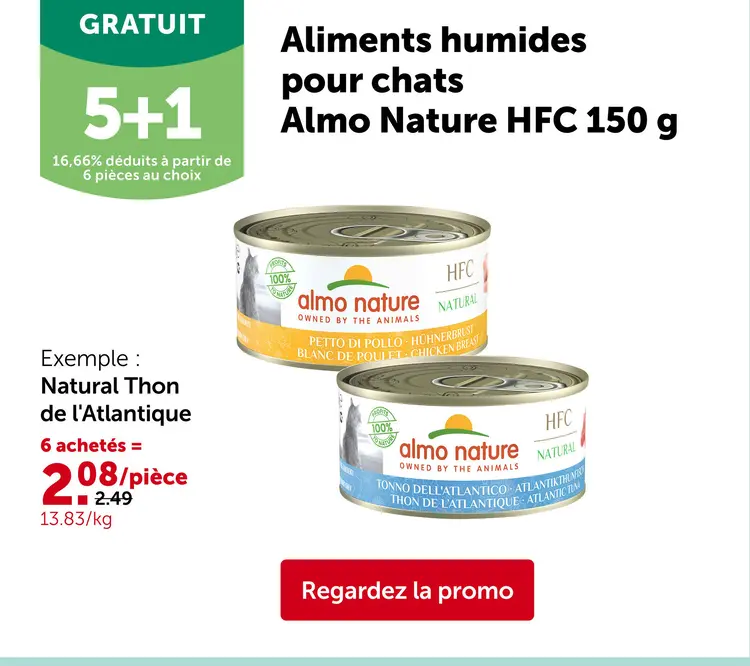 Offre: Aliments humides pour chats