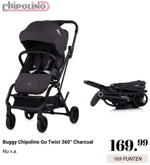 Aanbieding: Buggy Go Twist 360° Charcoal