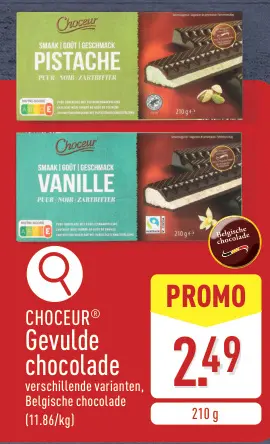 Promotie: Gevulde chocolade PISTACHE VANILLE