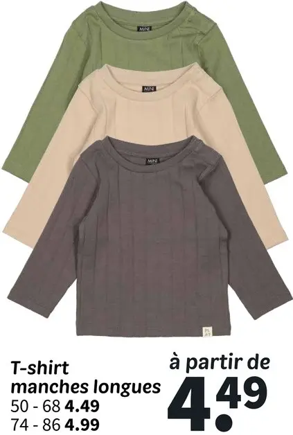Offre: T-shirt manches longues