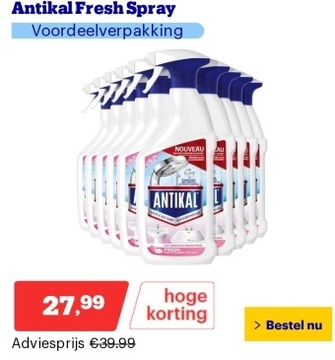 Aanbieding: Antikal Fresh Spray - Voordeelverpakking 10 x 500ml