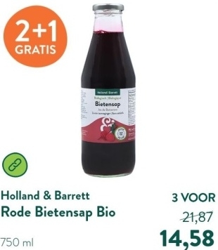 Aanbieding: Holland & Barrett Rode Bietensap Bio - 750ml