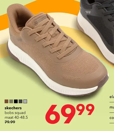 Aanbieding: Skechers Slip-ins: BOBS Squad 4 heren sneakers bruin