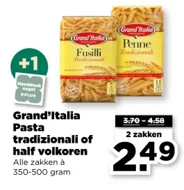 Aanbieding: Grand'Italia Pasta tradizionali of half volkoren