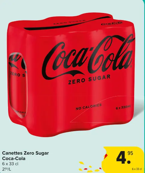 Offre: Canettes Zero Sugar