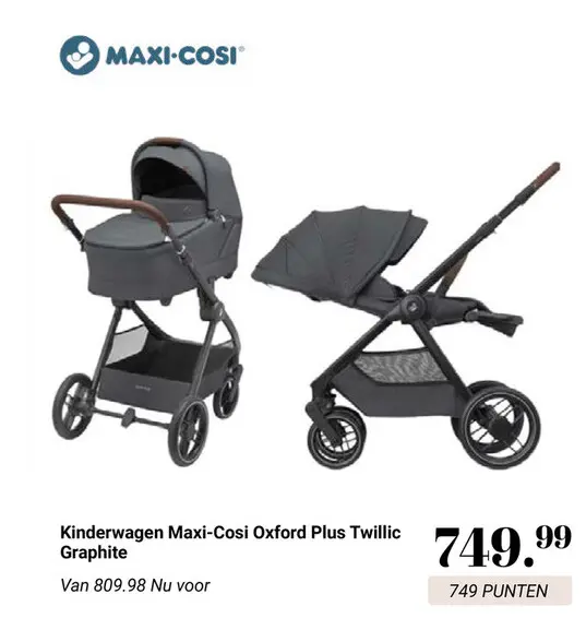 Aanbieding: Kinderwagen Maxi-Cosi Oxford Plus Twillic Graphite
