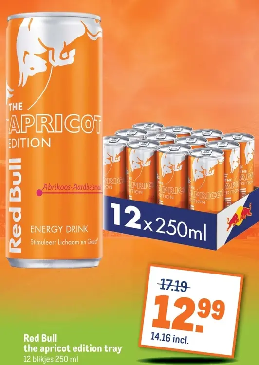 Aanbieding: Red Bull the apricot edition tray