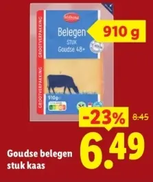 Aanbieding: Goudse belegen stuk kaas